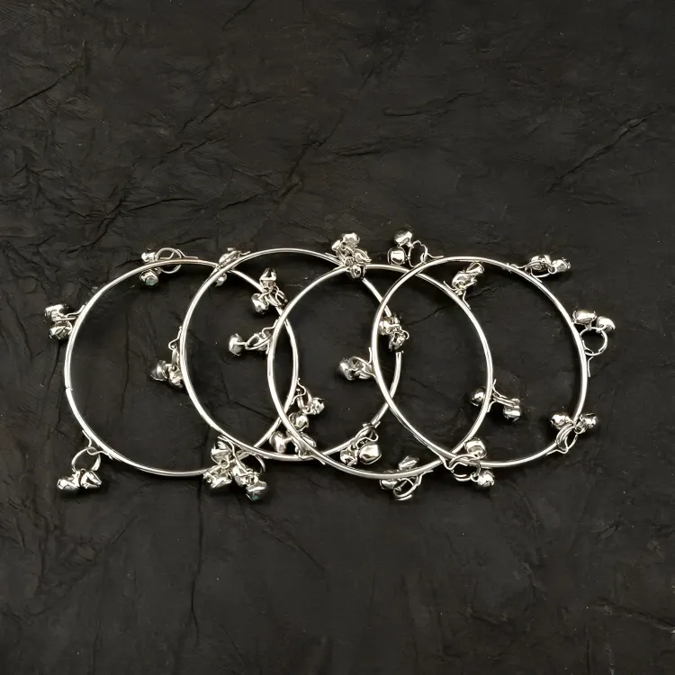 Traditional Silver Kashmiri Bangles Set for Women