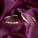 Crystal Studded Bangles – Elegant Dual-Line Design