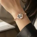 Women’s Rose Gold Round Dial Watch – Elegant & Stylish Accessory